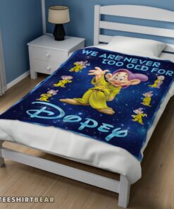 Hot Disney Cartoon Snow White Dopey The Seven Dwarfs Blanket - Image 3