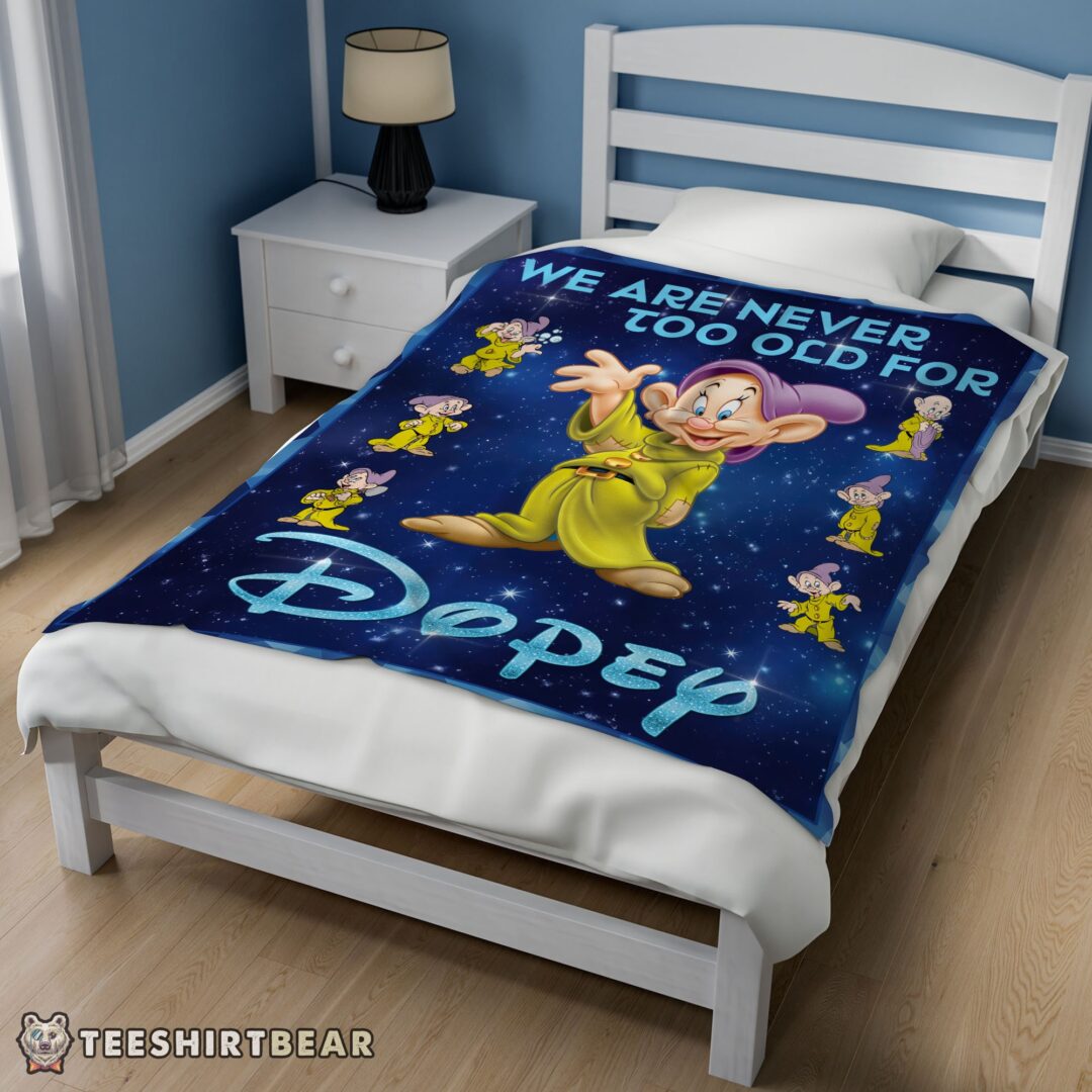hot-disney-cartoon-snow-white-dopey-the-seven-dwarfs-blanket-mk-02 Hot Disney Cartoon Snow White Dopey The Seven Dwarfs Blanket - Image 3