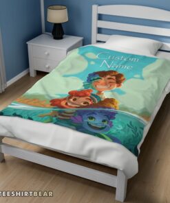 Hot Disney Cartoon Summer Of Luca With Friends Blanket Fleece Customized Blanket - Image 3