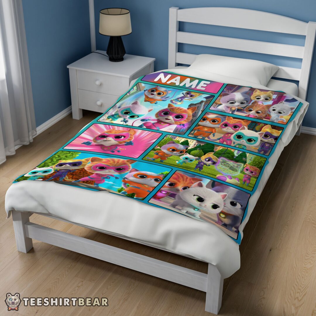 hot-disney-cartoon-super-kitties-with-friends-blanket-fleece-customized-blanket-mk-01-2 Hot Disney Cartoon Super Kitties With Friends Blanket Fleece Customized Blanket - Image 3