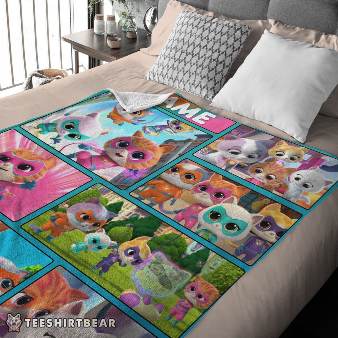 hot-disney-cartoon-super-kitties-with-friends-blanket-fleece-customized-blanket-mk-01-3 Hot Disney Cartoon Super Kitties With Friends Blanket Fleece Customized Blanket - Image 4