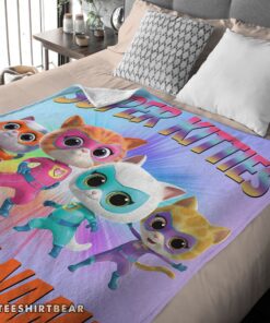 Hot Disney Cartoon SuperKitties Blanket Fleece Customized Blanket - Image 3