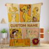 Hot Disney Cartoon The Lion King Simba With Friends Blanket Fleece Customized Blanket