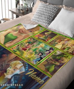 Hot Disney Cartoon Tinker Bell Cute Blanket Fleece Customized Blanket - Image 4