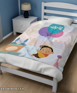 Hot Disney Cartoon Up Boy With Balloon Blanket Fleece Customized Blanket - Image 3