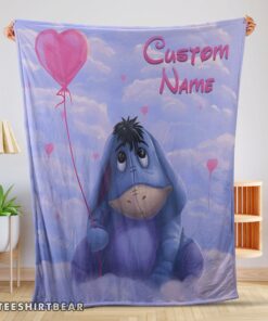 Hot Disney Cartoon Winnie The Pooh Eeyore Cute Blanket Fleece Customized Blanket
