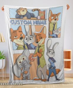 Hot Disney Cartoon Zootopia Velveteen Cute Blanket Fleece Customized Blanket