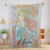 Hot Disney Cinderella Elegant Princess Bloom Blanket Fleece Customized Blanket