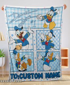 Hot Disney Donald Duck With Signature And Friends Donald Duck Moods Blanket Customize Blanket