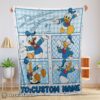 Hot Disney Donald Duck With Signature And Friends Donald Duck Moods Blanket Customize Blanket