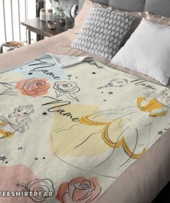 Hot Disney Elegant Princess Belle Pretty Blanket Fleece Customized Blanket - Image 4