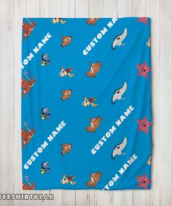 Hot Disney Finding Nemo & Dory Characters Blanket Fleece Customized Blanket
