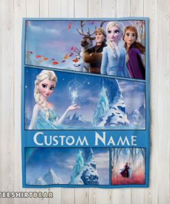 Hot Disney Frozen Elsa & Friends Journey Collage Blanket Fleece Customized Blanket