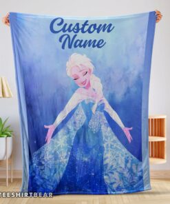 Hot Disney Frozen Magic Elsa Blanket Fleece Customized Blanket