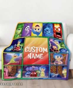 Hot Disney Inside Out Colorful Collage Blanket Fleece Customized Blanket - Image 3