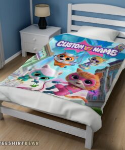 Hot Disney Junior SuperKitties Chibi Cute Fleece Blanket Customize Blanket - Image 3