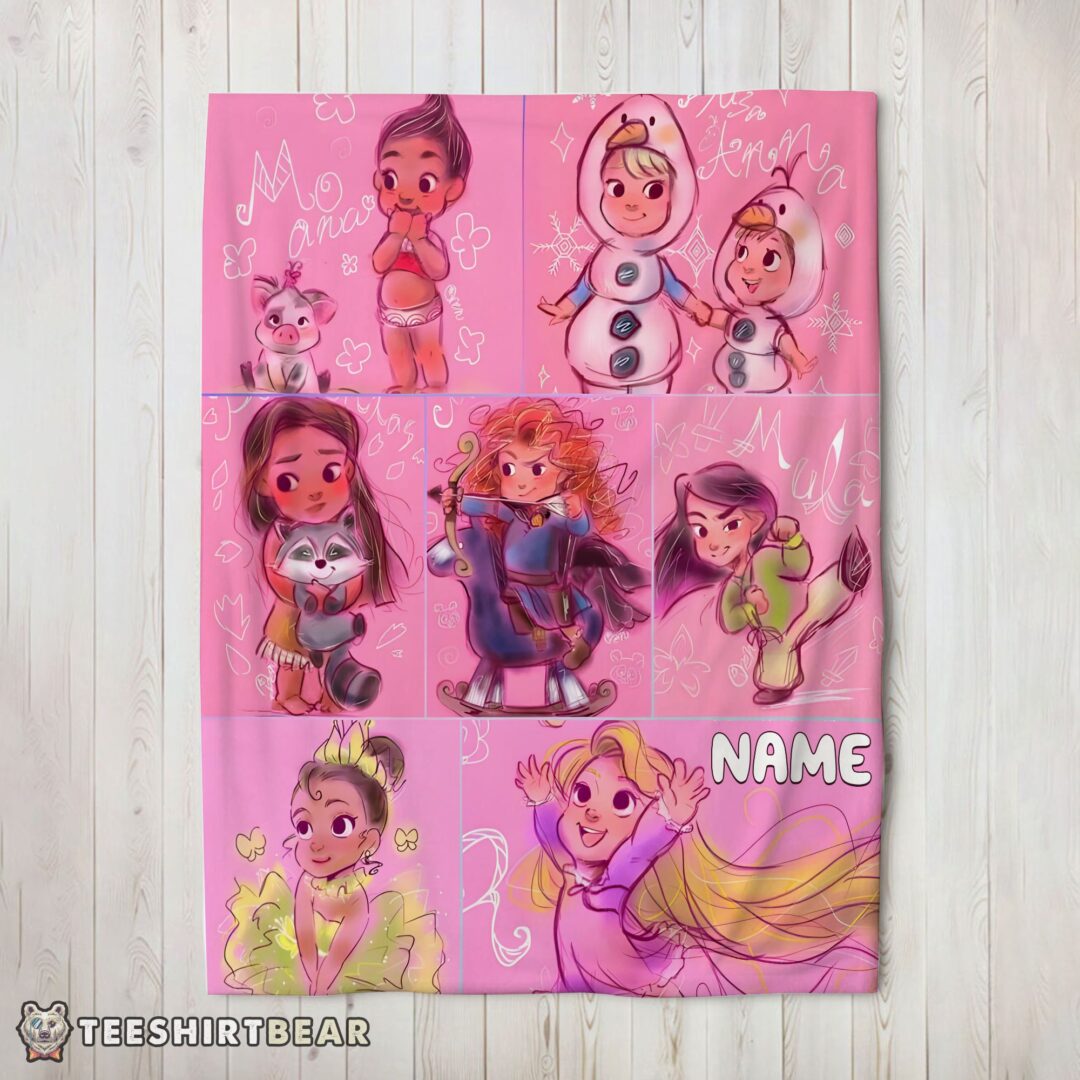 hot-disney-kids-princess-sketches-blanket-fleece-customized-blanket-mk-02 Hot Disney Kids Princess Sketches Blanket Fleece Customized Blanket