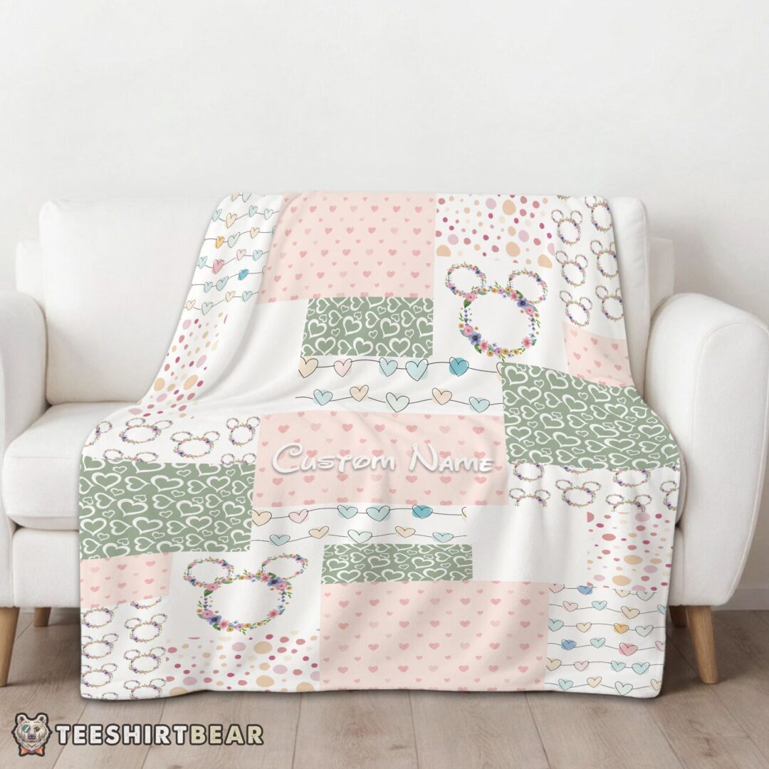 hot-disney-mickey-logo-heart-texture-blanket-fleece-customized-blanket-mk-01 Hot Disney Mickey Logo Heart Texture Blanket Fleece Customized Blanket - Image 3