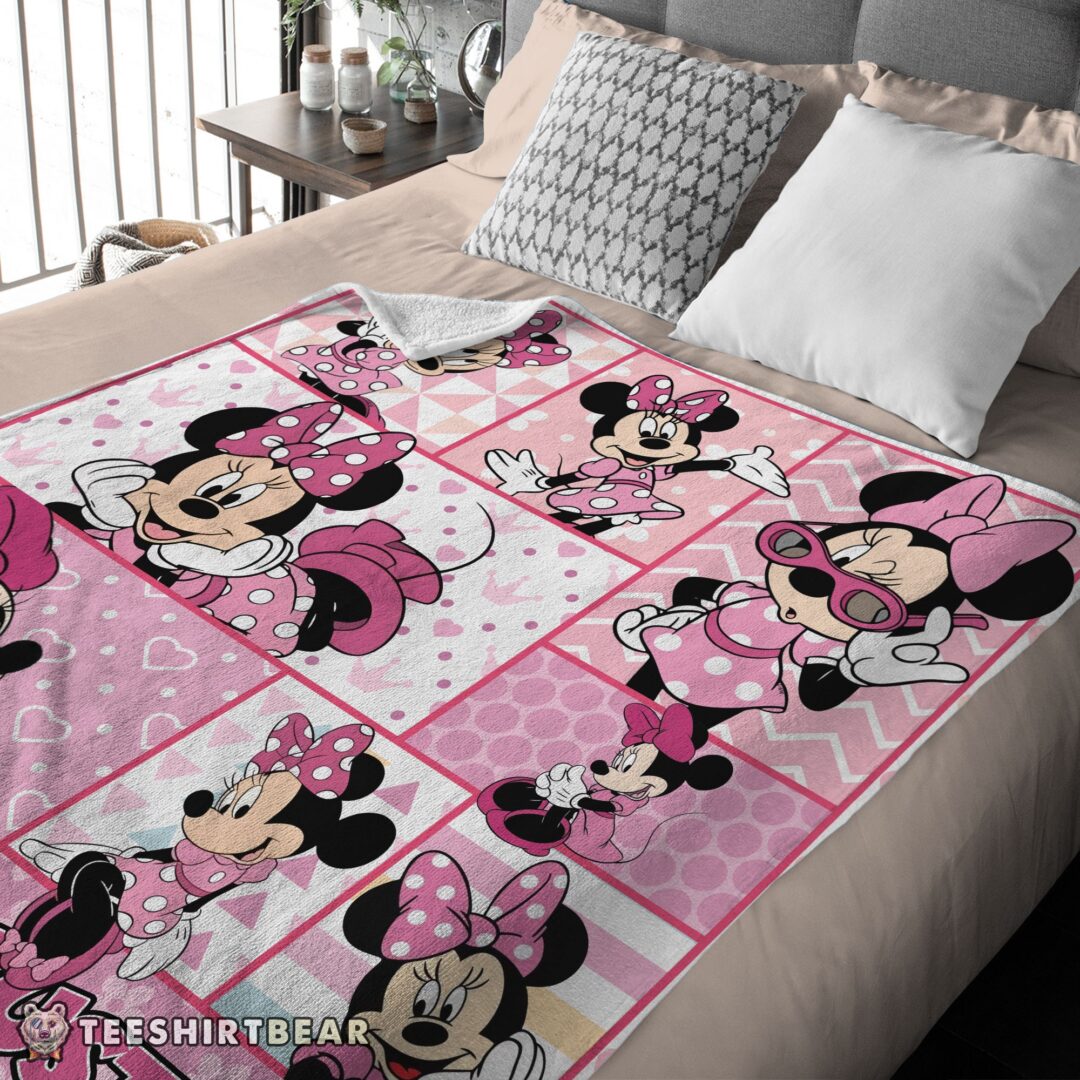 hot-disney-minnie-mouse-and-friends-minnie-mouse-moods-blanket-customize-blanket-mk-01-2 Hot Disney Minnie Mouse And Friends Minnie Mouse Moods Blanket Customize Blanket - Image 3