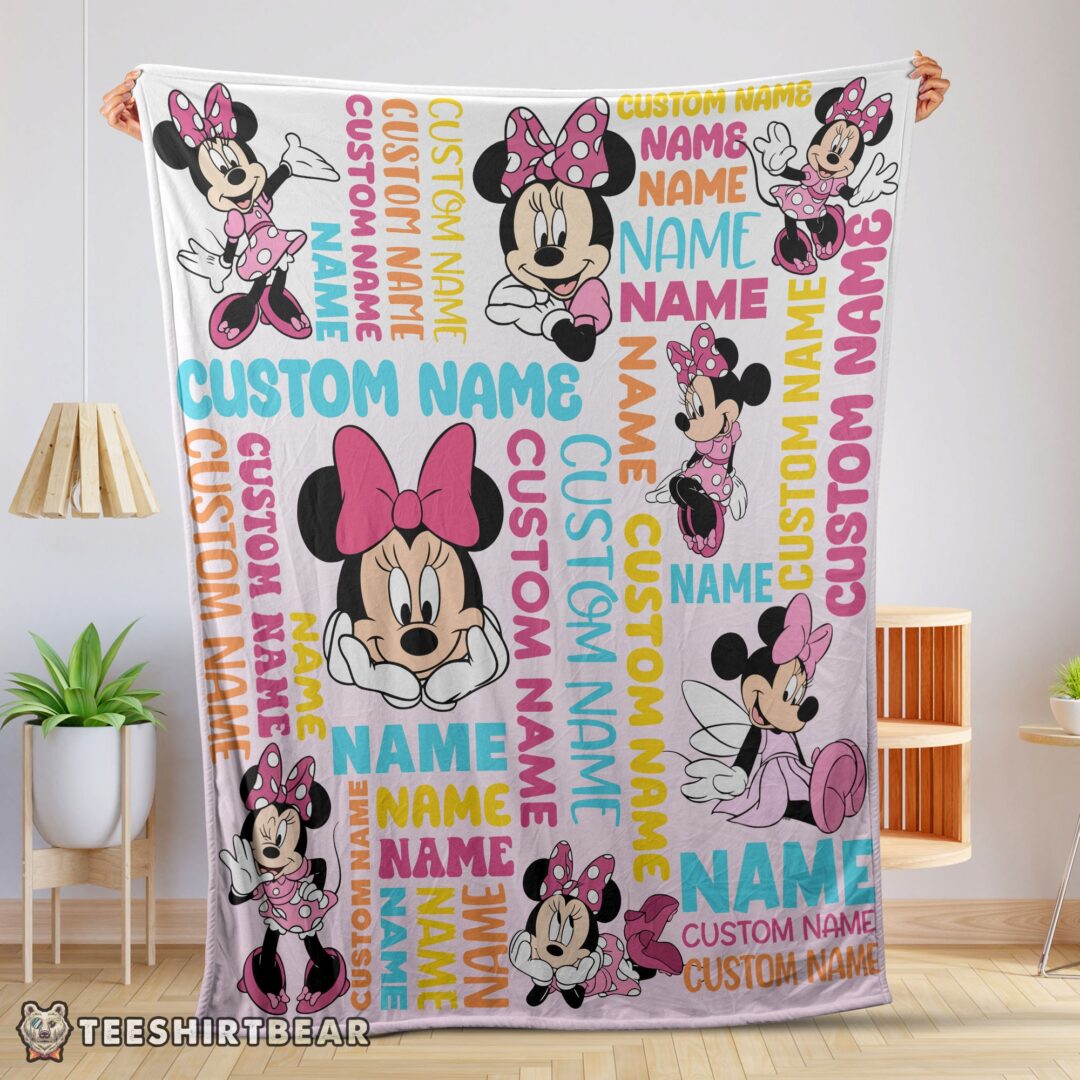 hot-disney-minnie-mouse-blanket-fleece-customized-blanket-mk-01 Hot Disney Minnie Mouse Blanket Fleece Customized Blanket