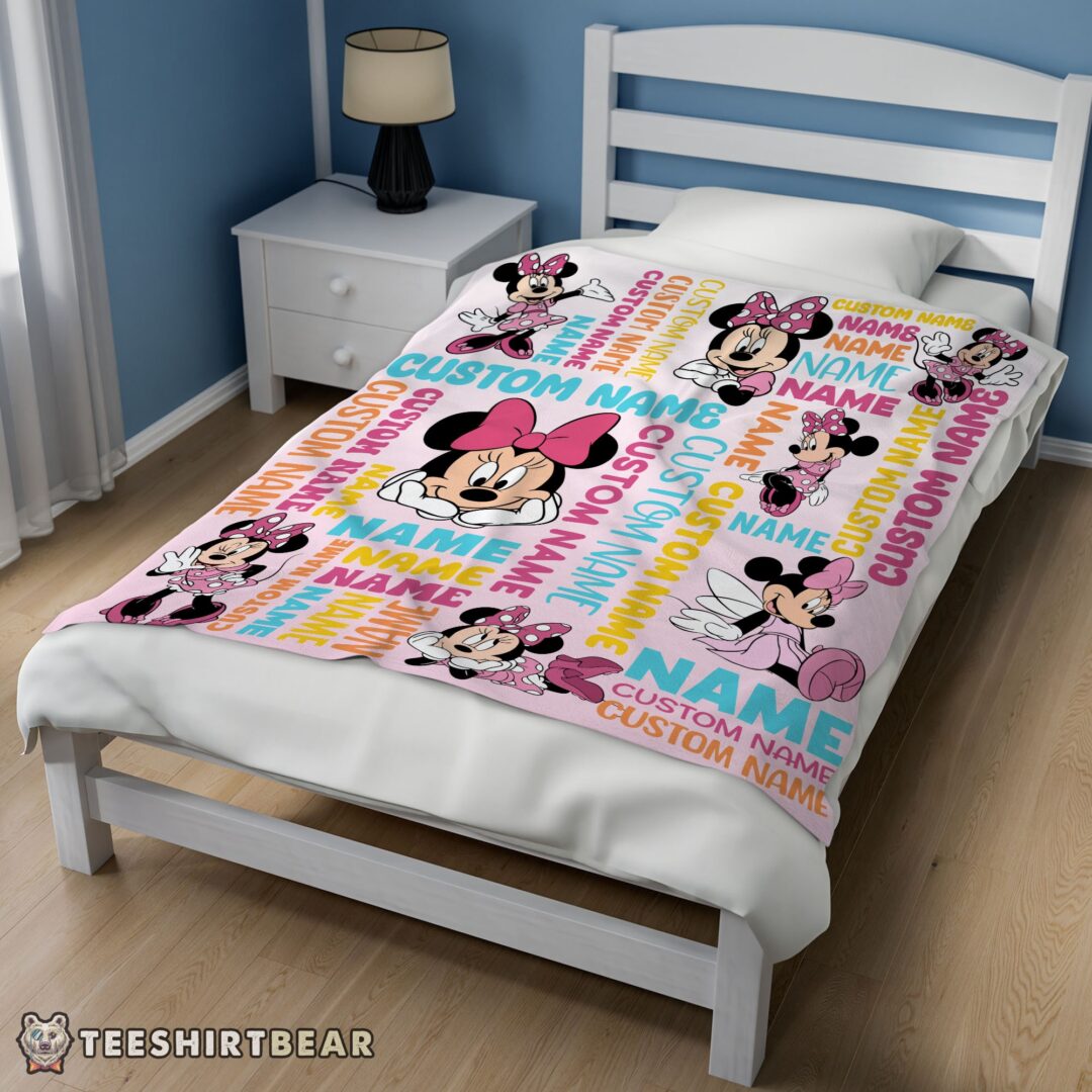 hot-disney-minnie-mouse-blanket-fleece-customized-blanket-mk-02 Hot Disney Minnie Mouse Blanket Fleece Customized Blanket - Image 3