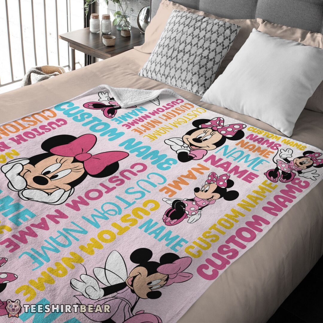 hot-disney-minnie-mouse-blanket-fleece-customized-blanket-mk-03 Hot Disney Minnie Mouse Blanket Fleece Customized Blanket - Image 4