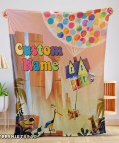 Hot Disney Pixar Up With Our Balloons And Sky With House Movie Blanket Customize Blanket