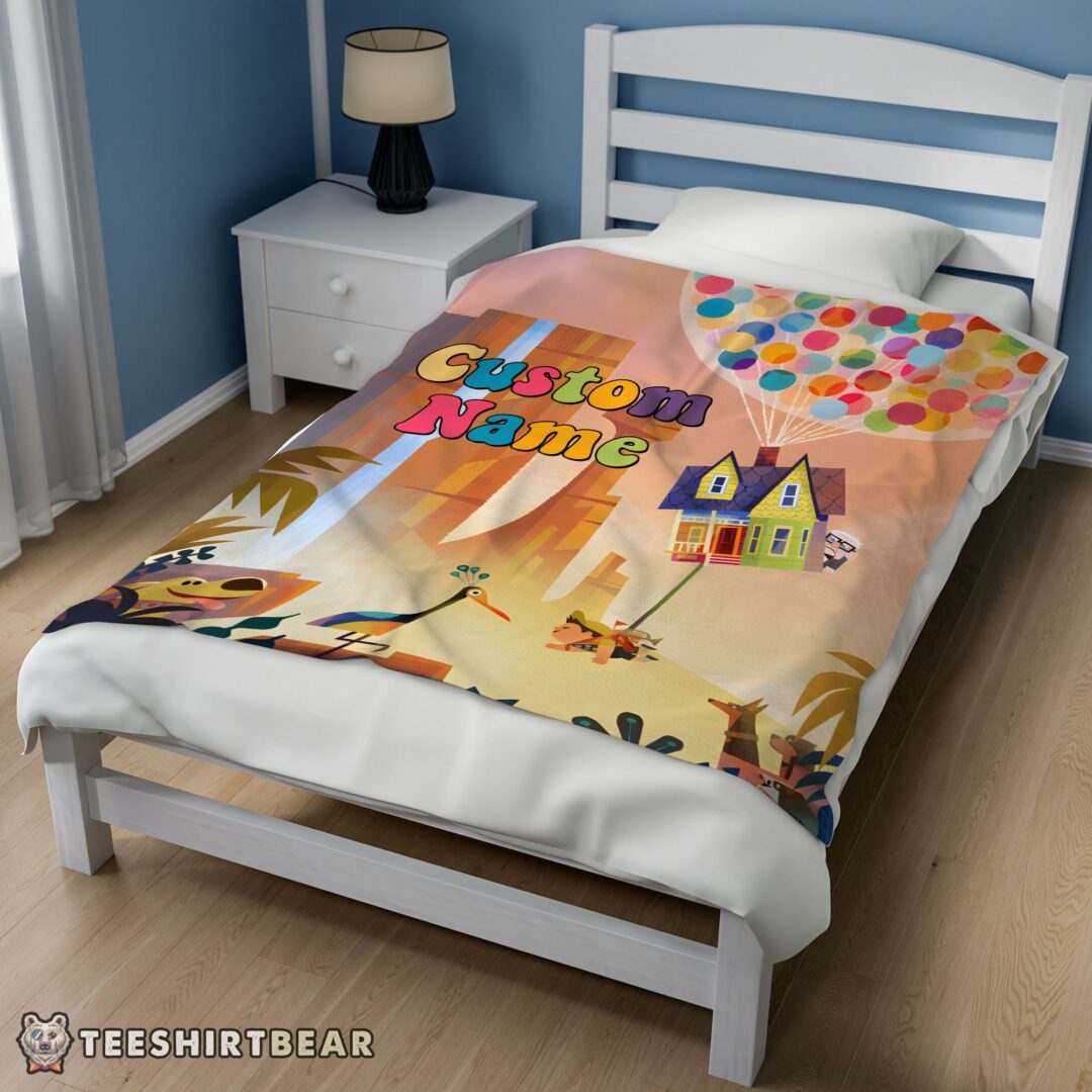 hot-disney-pixar-up-with-our-balloons-and-sky-with-house-movie-blanket-customize-blanket-mk-03-3 Hot Disney Pixar Up With Our Balloons And Sky With House Movie Blanket Customize Blanket - Image 3