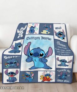 Hot Disney Playful Stitch Collage Blanket Fleece Customized Blanket - Image 3