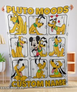 Hot Disney Pluto Dog And Friends Pluto Dog Moods Blanket Customize Blanket