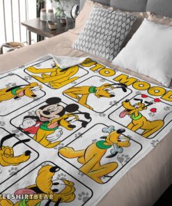 Hot Disney Pluto Dog And Friends Pluto Dog Moods Blanket Customize Blanket - Image 3