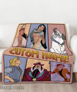 Hot Disney Pocahontas Meeko Percy John Smith Blanket Fleece Customized Blanket - Image 3
