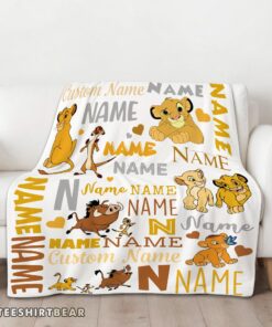 Hot Disney Simba Timon Pumbaa The Lion King Blanket Fleece Customized Blanket - Image 3