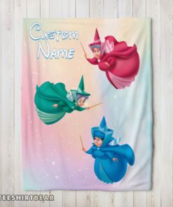 Hot Disney Sleeping Beauty Three Good Fairies Blanket Fleece Customized Blanket