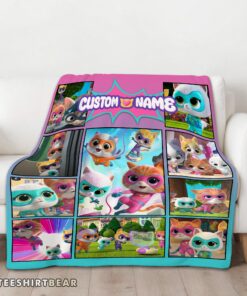 Hot Disney SuperKitties Paw Power Squad Collage Blanket Fleece Customized Blanket - Image 3
