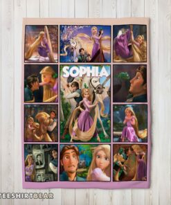 Hot Disney Tangled Collage Blanket Fleece Customized Blanket