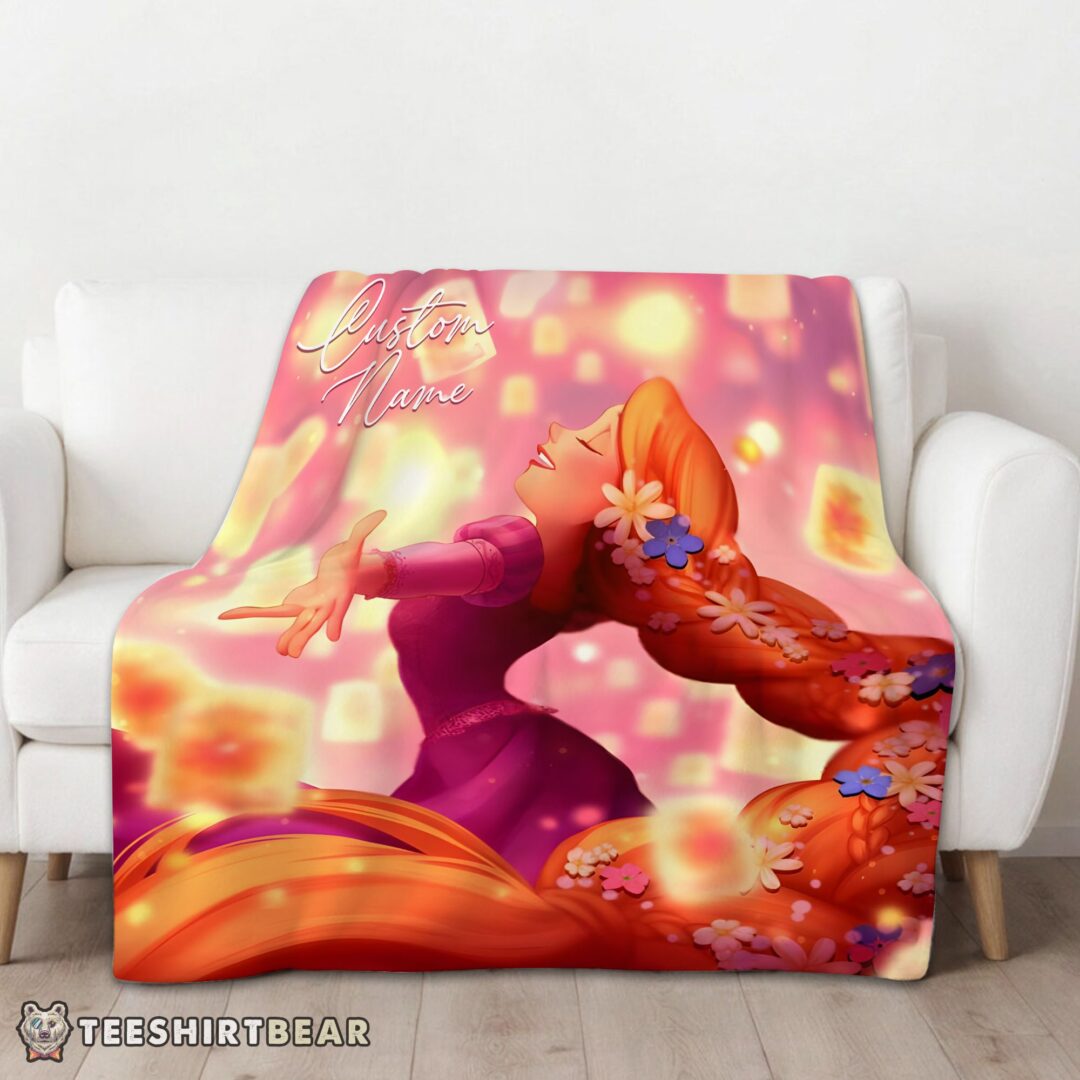 hot-disney-tangled-rapunzel-lanterns-of-light-blanket-fleece-customized-blanket-mk-01 Hot Disney Tangled Rapunzel Lanterns Of Light Blanket Fleece Customized Blanket - Image 3
