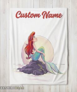 Hot Disney The Little Mermaid Delicate And Painterly Blanket Fleece Customized Blanket