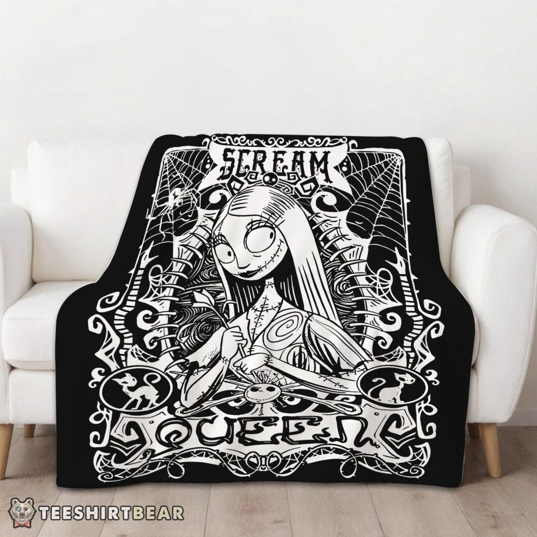 hot-disney-the-nightmare-before-christmas-sally-scream-queen-blanket-fleece-customized-blanket-mk-01 Hot Disney The Nightmare Before Christmas Sally Scream Queen Blanket Fleece Customized Blanket - Image 3