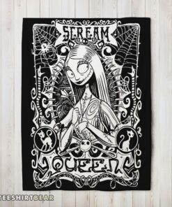 Hot Disney The Nightmare Before Christmas Sally Scream Queen Blanket Fleece Customized Blanket