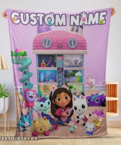 Hot Disney’s Gabby’s Dollhouse With Our Cute Girl Fleece Blanket Customize Blanket