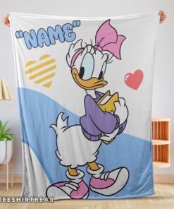 Hot Donald Duck Girlfriend Daisy Blanket Fleece Customized Blanket