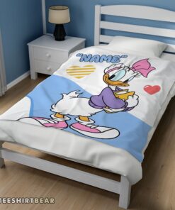 Hot Donald Duck Girlfriend Daisy Blanket Fleece Customized Blanket - Image 3