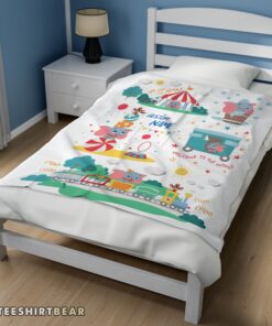 Hot Dumbo Personalized Minky Blanket Circus Elephant Nursery Blanket Fleece Customized Blanket - Image 3