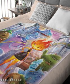 Hot Elemental Characters Ember Lumen Wade With Friends Blanket Fleece Customized Blanket - Image 3