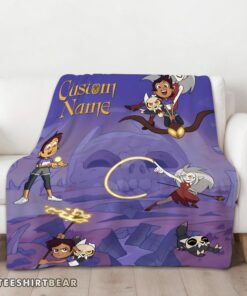 Hot Luz Noceda With King And Eda Clawthorne The Owl House Blanket Fleece Customized Blanket - Image 3