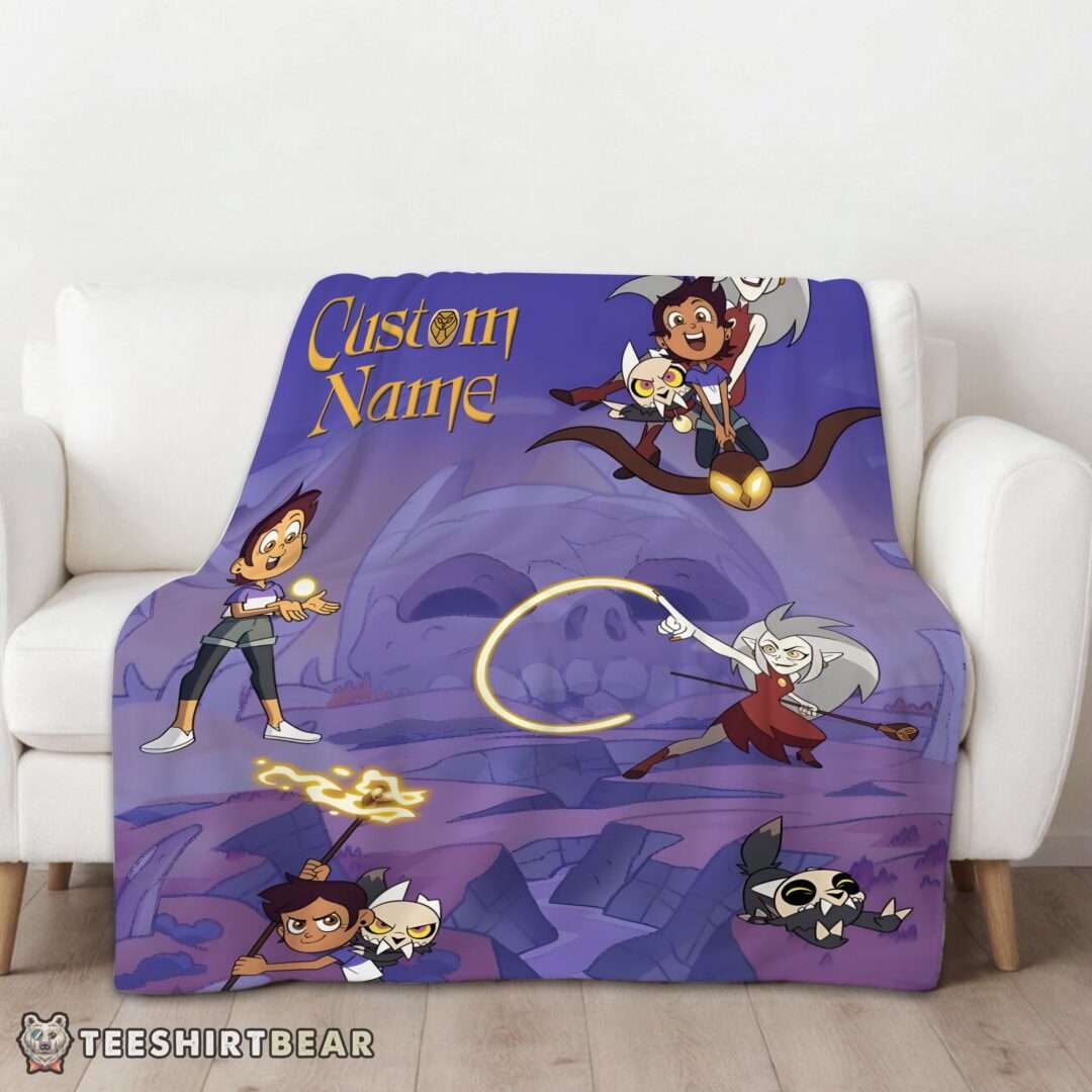 hot-luz-noceda-with-king-and-eda-clawthorne-the-owl-house-blanket-fleece-customized-blanket-mk-01 Hot Luz Noceda With King And Eda Clawthorne The Owl House Blanket Fleece Customized Blanket - Image 3