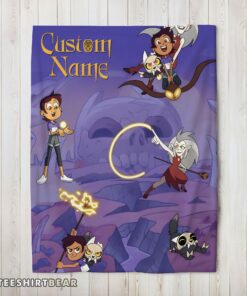 Hot Luz Noceda With King And Eda Clawthorne The Owl House Blanket Fleece Customized Blanket