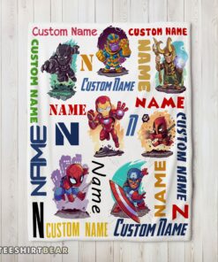 Hot Marvel Chibi Heroes And Villains Blanket Fleece Customized Blanket