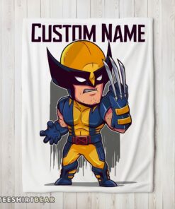 Hot Marvel Chibi Wolverine Blanket Fleece Customized Blanket